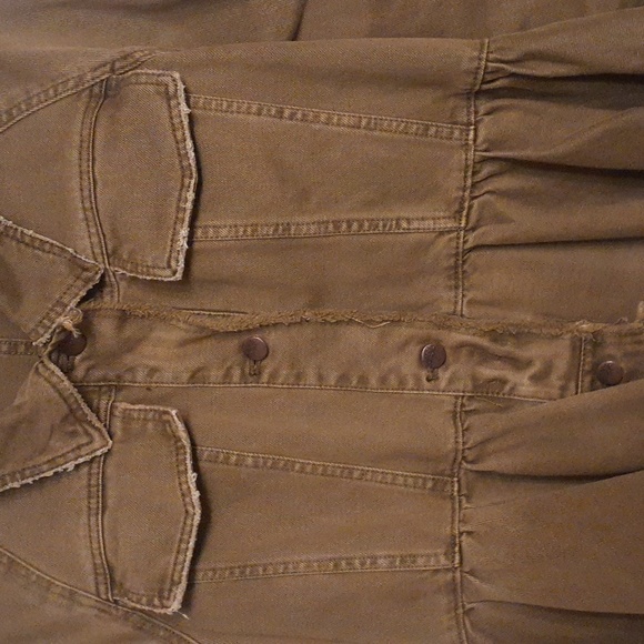 FREE PEOPLE willow denim peplum jacket. - Picture 1 of 9